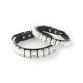 Sparkly Bold Dog Collar in PU Leather with Rhinestones