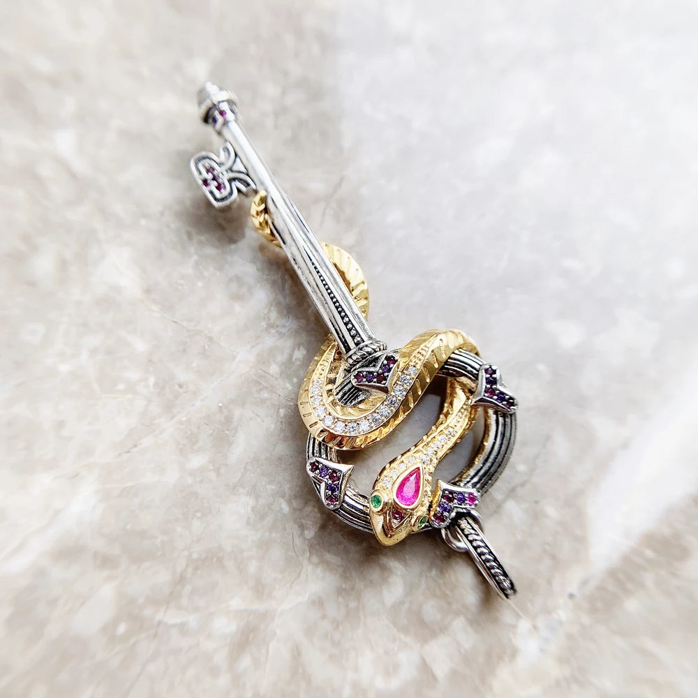 Heart & Snake Pendants Selection in 925 Sterling Silver with Zircon Stones
