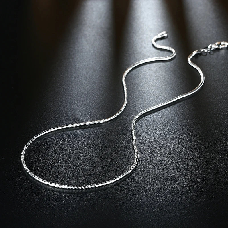 2mm Snake Chain Necklace in 925 Sterling Silver