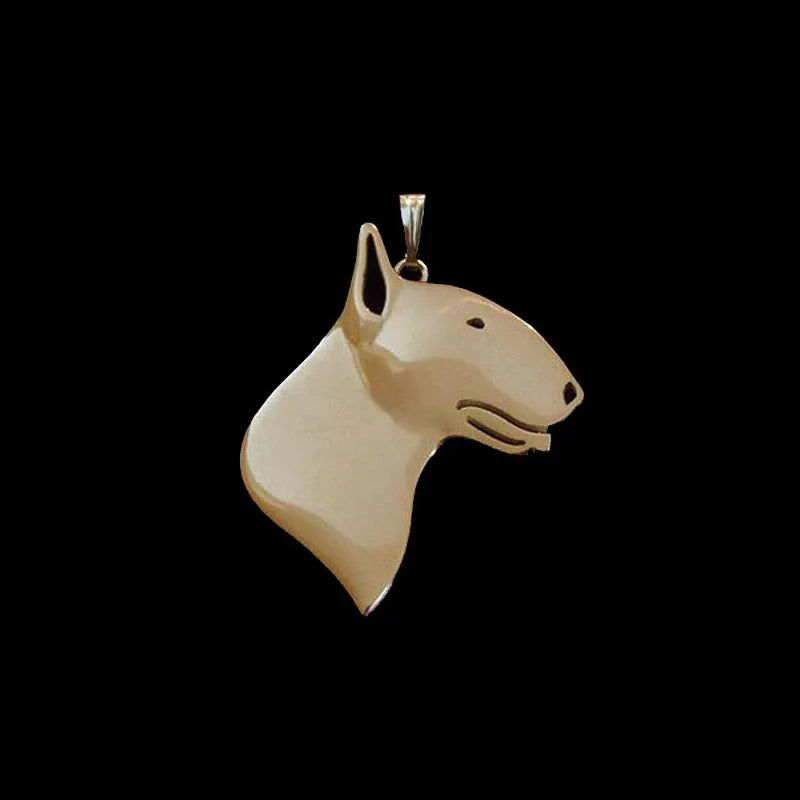 Stainless Steel Bull Terrier Dog Pendant Necklace Pendant - Gold/Silver Plated