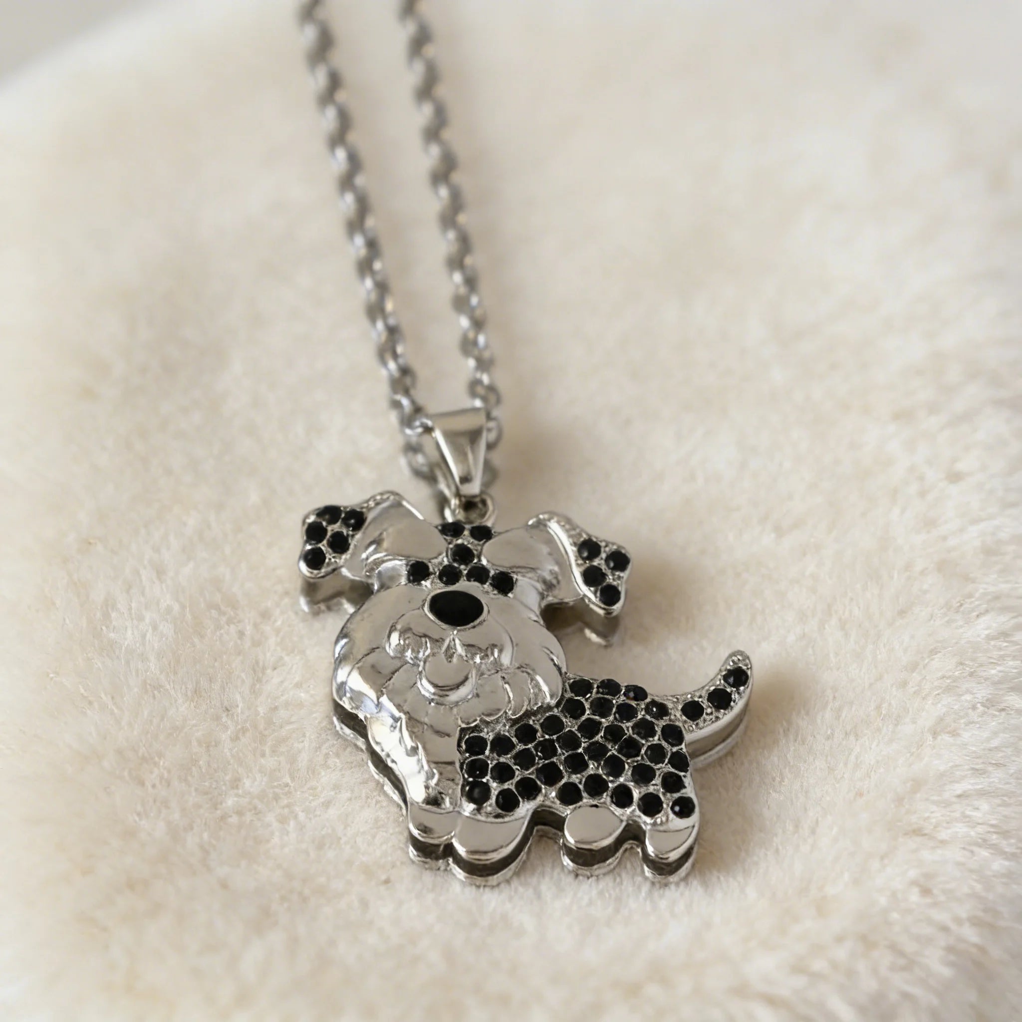 Collection of Dog Pendant Necklaces VARIOUS BREEDS Made with Zinc Alloy & CZ Diamonds