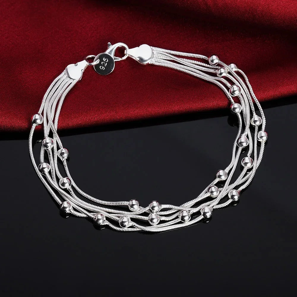 Selection of 925 Sterling Silver Chain Bracelets