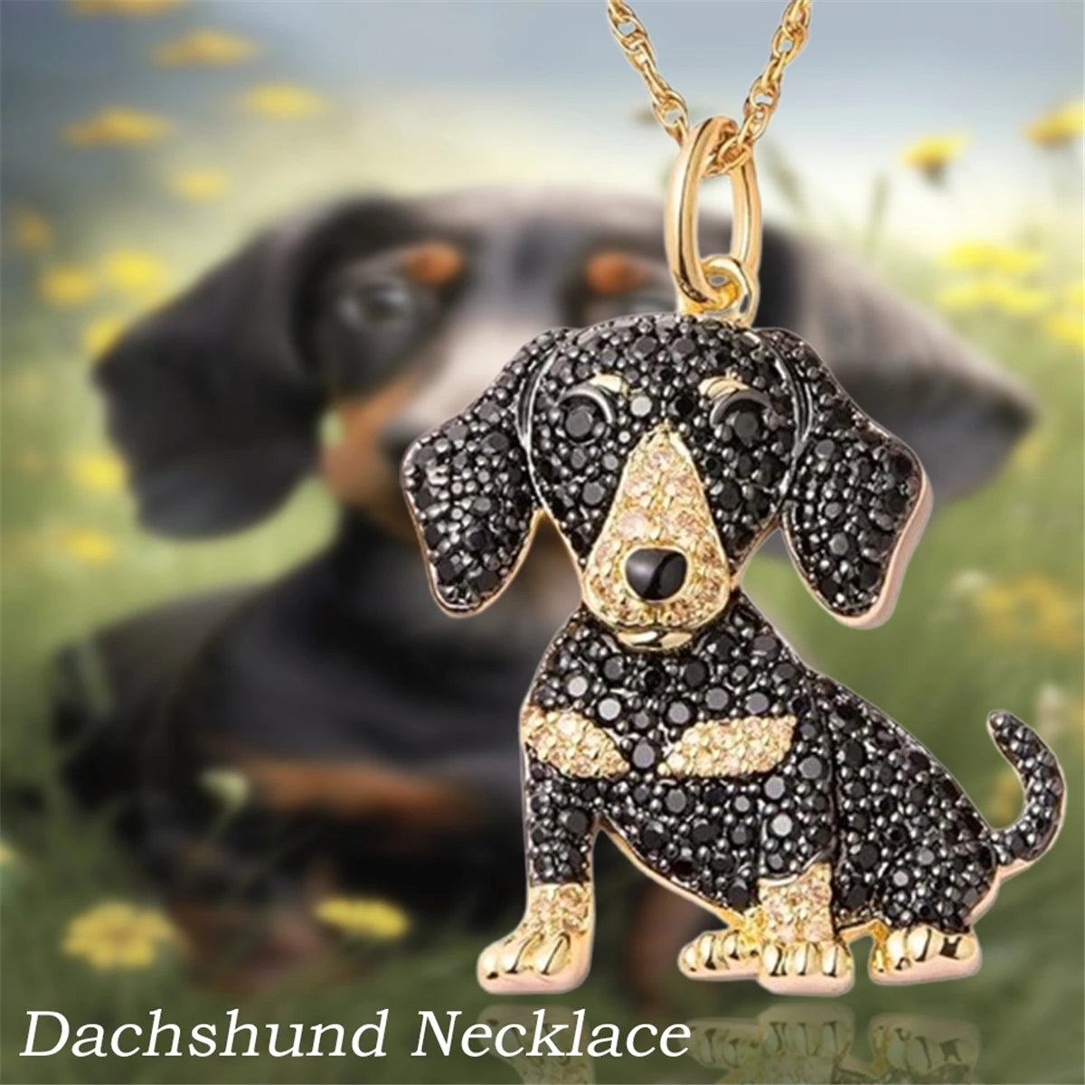 Collection of Dog Pendant Necklaces VARIOUS BREEDS Made with Zinc Alloy & CZ Diamonds