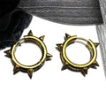 Punk Spike Rivet Goth Hoop Stainless Steel Earrings Collection