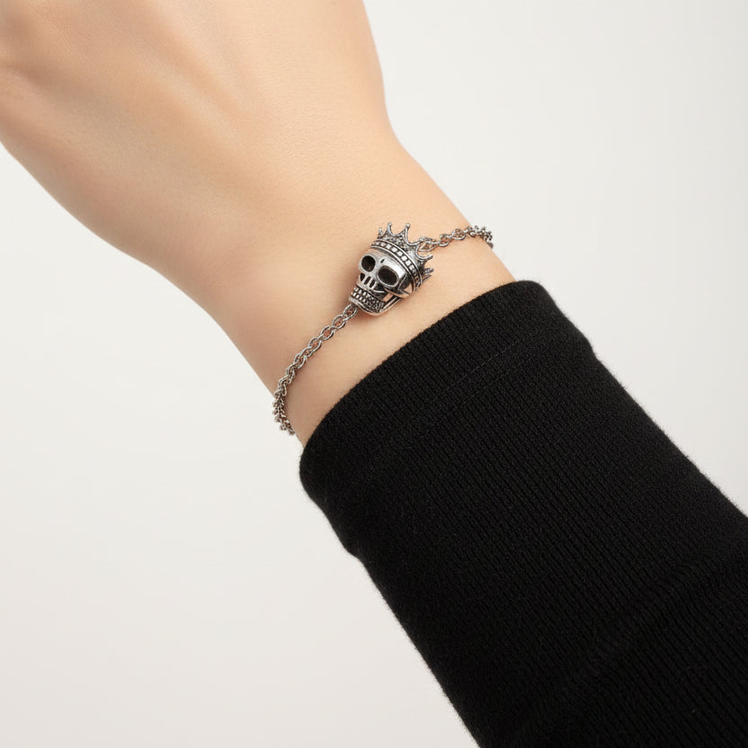 Queen Skull in 925 Sterling Silver with Zircons