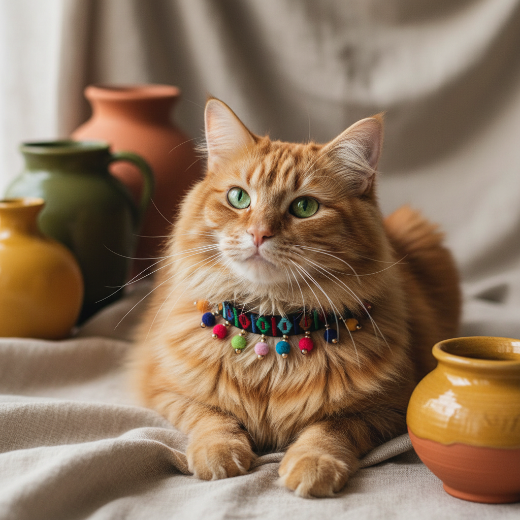 Retro Cloth Bohemian Pet Charms Necklace - Colorful, Happy