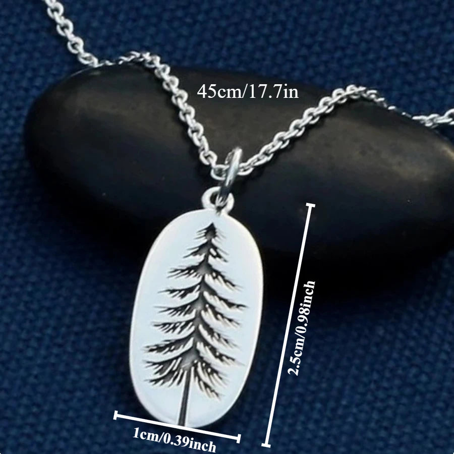 Forest Tree Zinc Alloy Earthy Simple Necklace Unisex