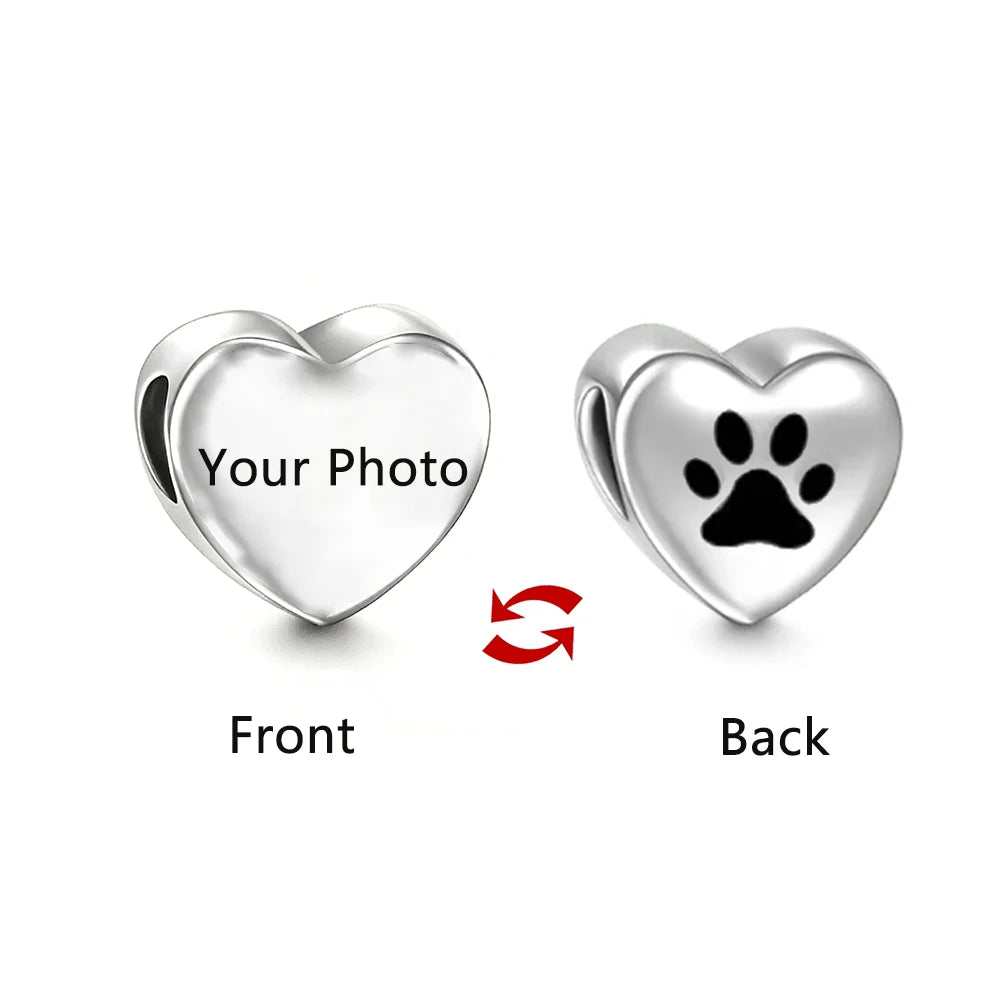 Pet Photo Pendant Made with Stainless Steel in Heart Shape