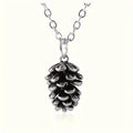 Retro Zinc Alloy Pine Pendant Necklace