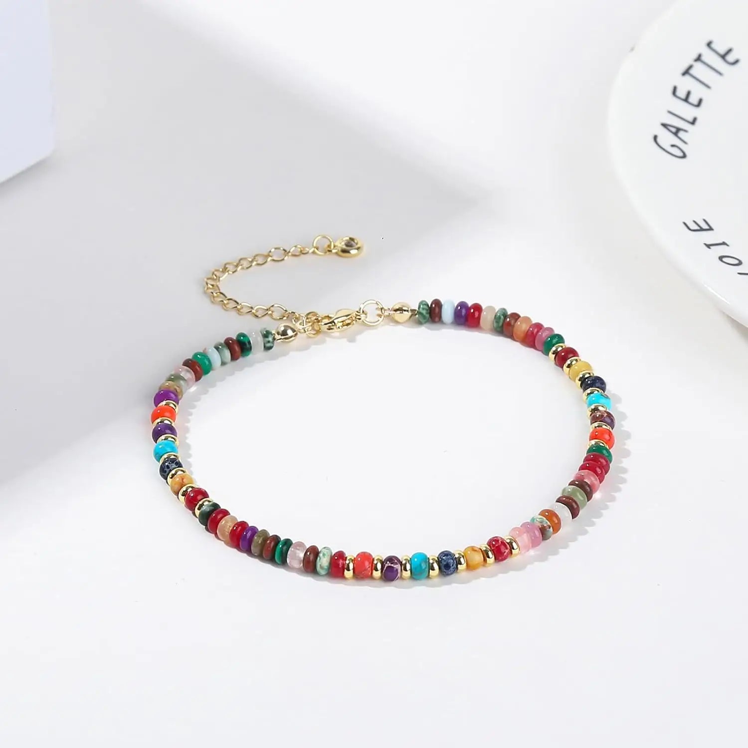 Natural Stone Handmade Beaded Anklet Summer Bracelet