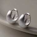 Matte 925 Sterling Silver Hoop Earrings