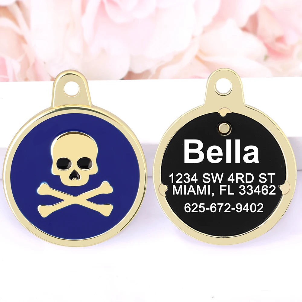 Metal Dog ID Tag Custom Engraved Choose Your Style