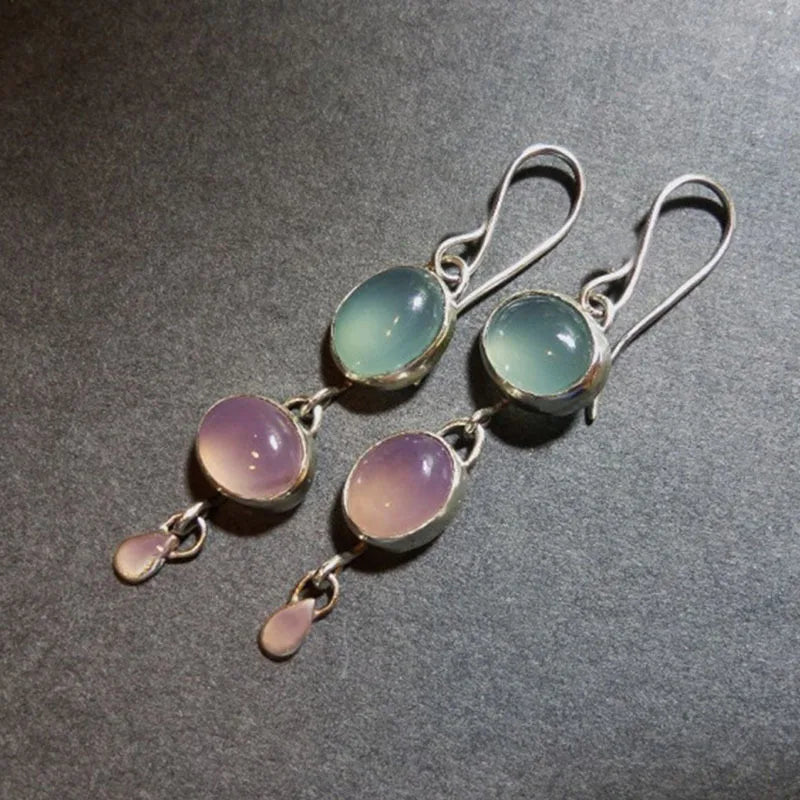 Unique Collection of Zinc Alloy Resin Dangle Earrings - Geometric Asymmetric Boho Trendy
