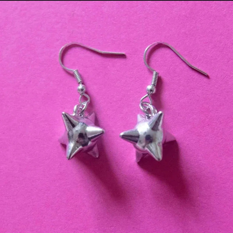 Goth Spiked Huggie Earrings – Morning Star Punk Hoops