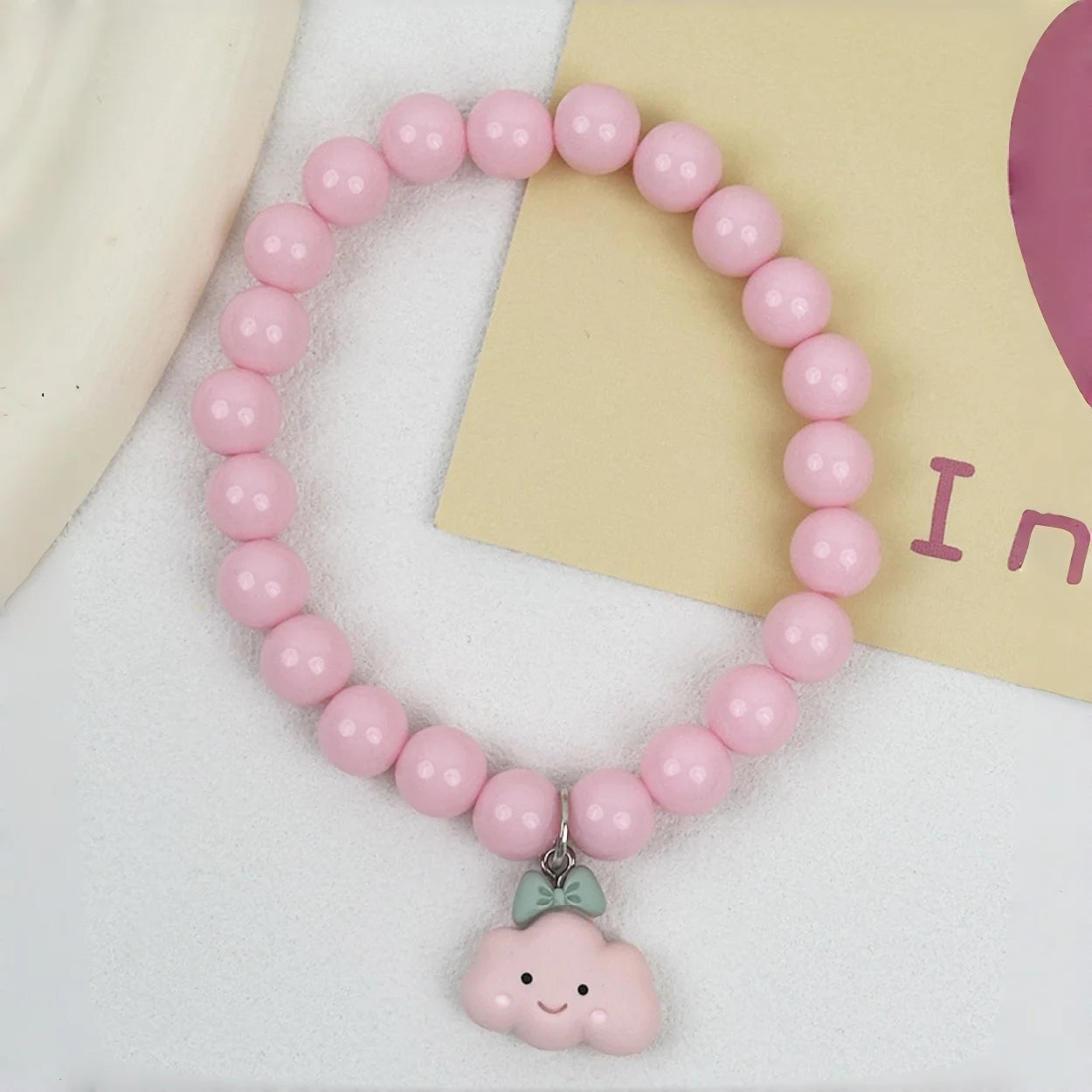 Sweet Cartoon Cat Pet Necklace: Handmade Beaded Adjustable for Small Dogs & Cats - Adorable Kitten Charm Pendant for Small Pets