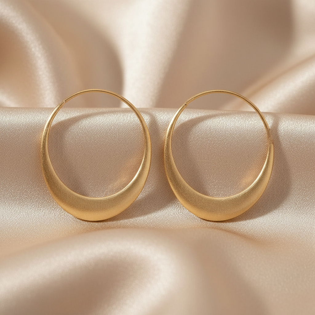 18K Gold Plated Cooper Hoop Earrings
