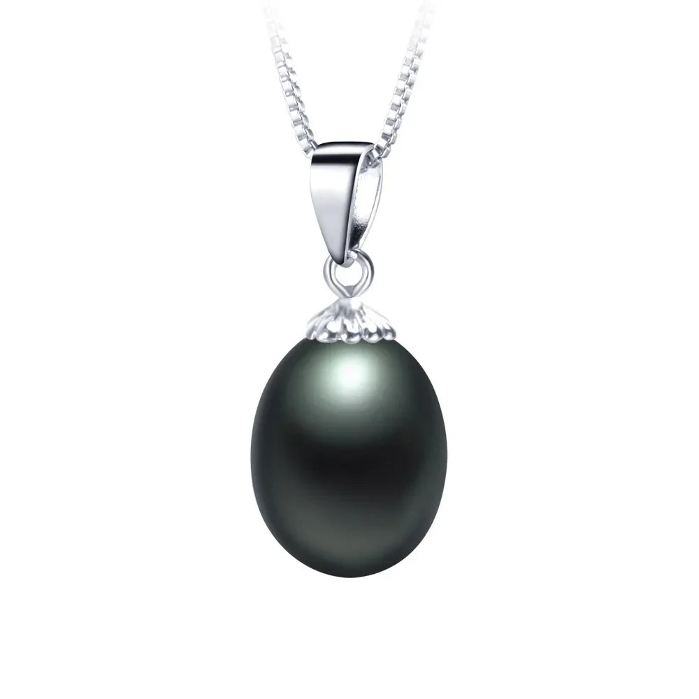 925 Sterling Silver Necklace Genuine Freshwater Pearl Pendant