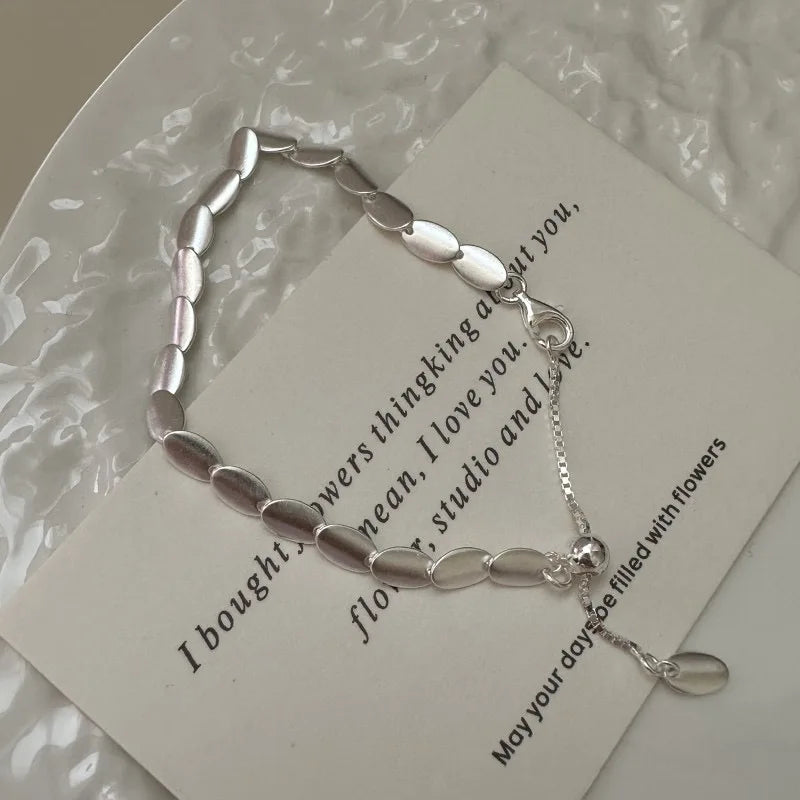 Matte 925 Sterling Silver Bracelet