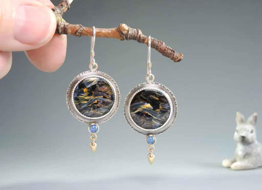 Selection of Very Unusual Boho Stone Asymmetric Dangle Alloy Earrings