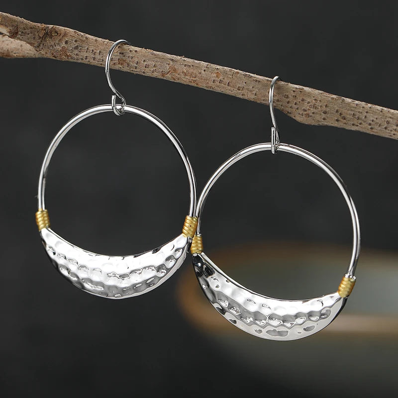 18K Gold Plated Cooper Hoop Earrings