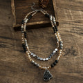 Boho Western Natural Stone Beads Necklace 45 cm