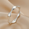 Liquid Droplet Minimalist Ring in Solid Sterling Silver