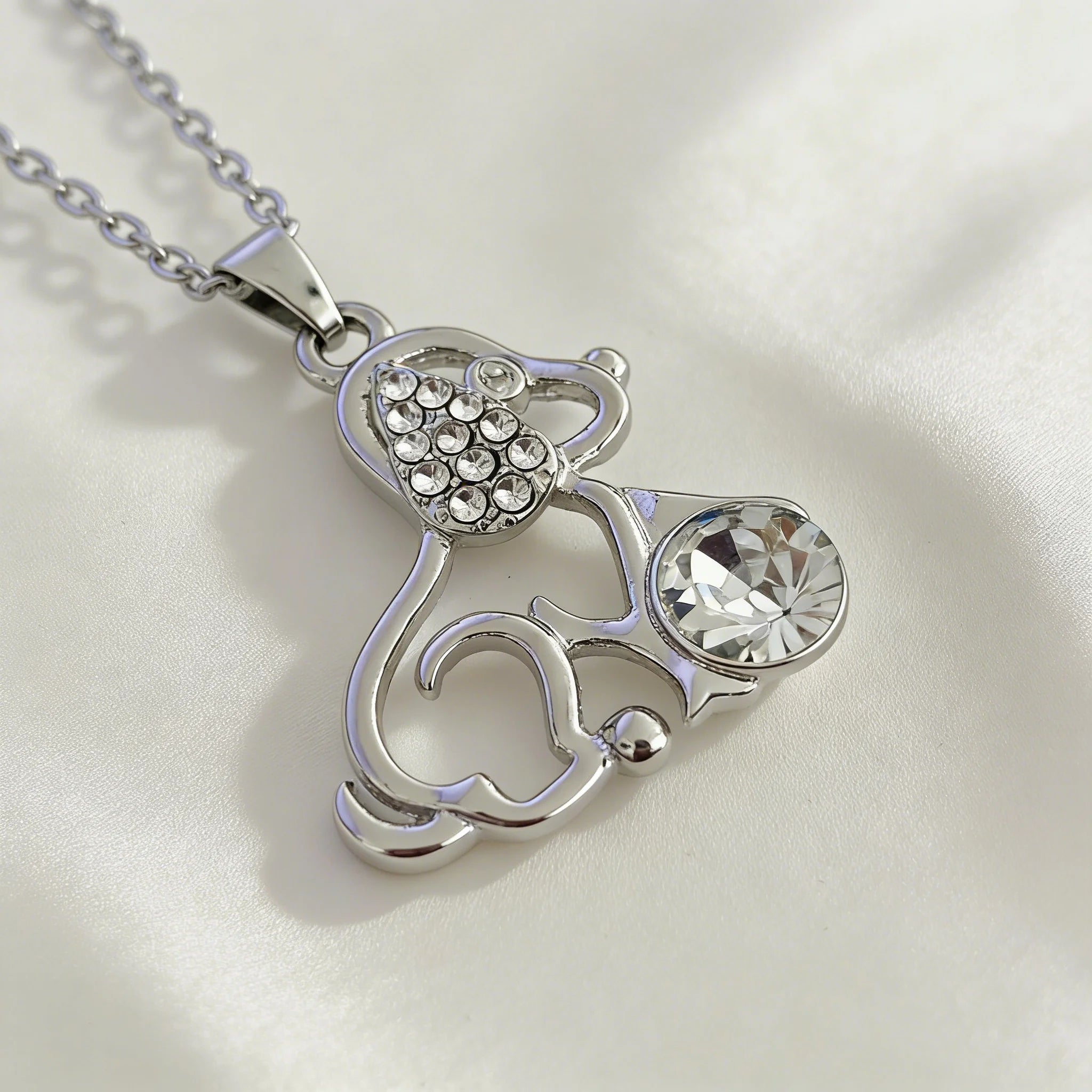 Collection of Dog Pendant Necklaces VARIOUS BREEDS Made with Zinc Alloy & CZ Diamonds