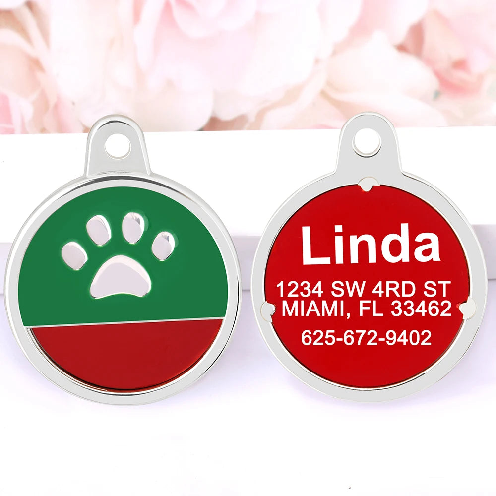 Metal Dog ID Tag Custom Engraved Choose Your Style