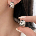 925 Sterling Silver Hoop Filigree Earrings