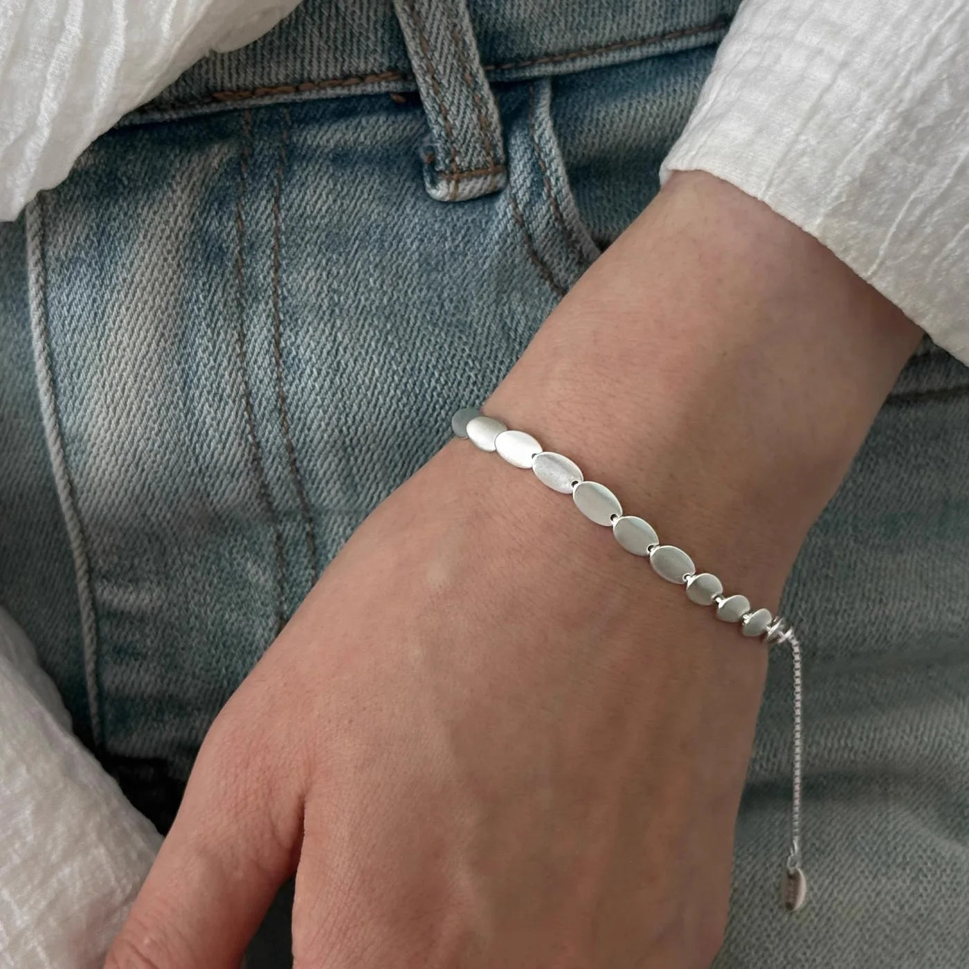 Matte 925 Sterling Silver Bracelet