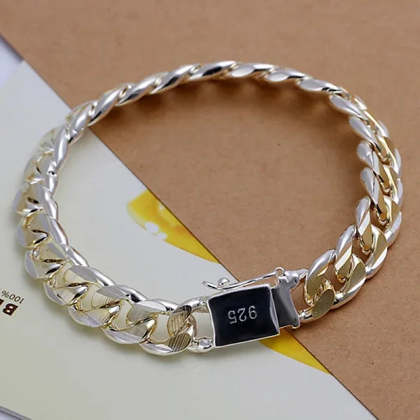 Selection of 925 Sterling Silver Chain Bracelets