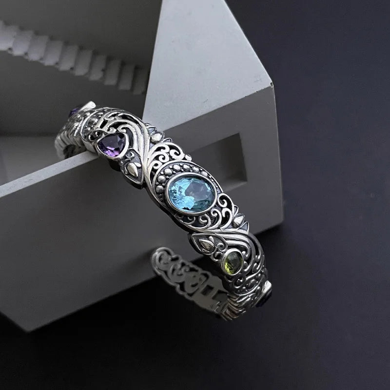 925 Sterling Silver Adjustable Cuff Bracelets Selection
