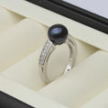 Genuine Freshwater Pearl Adjustable Ring in 925 Sterling Silver