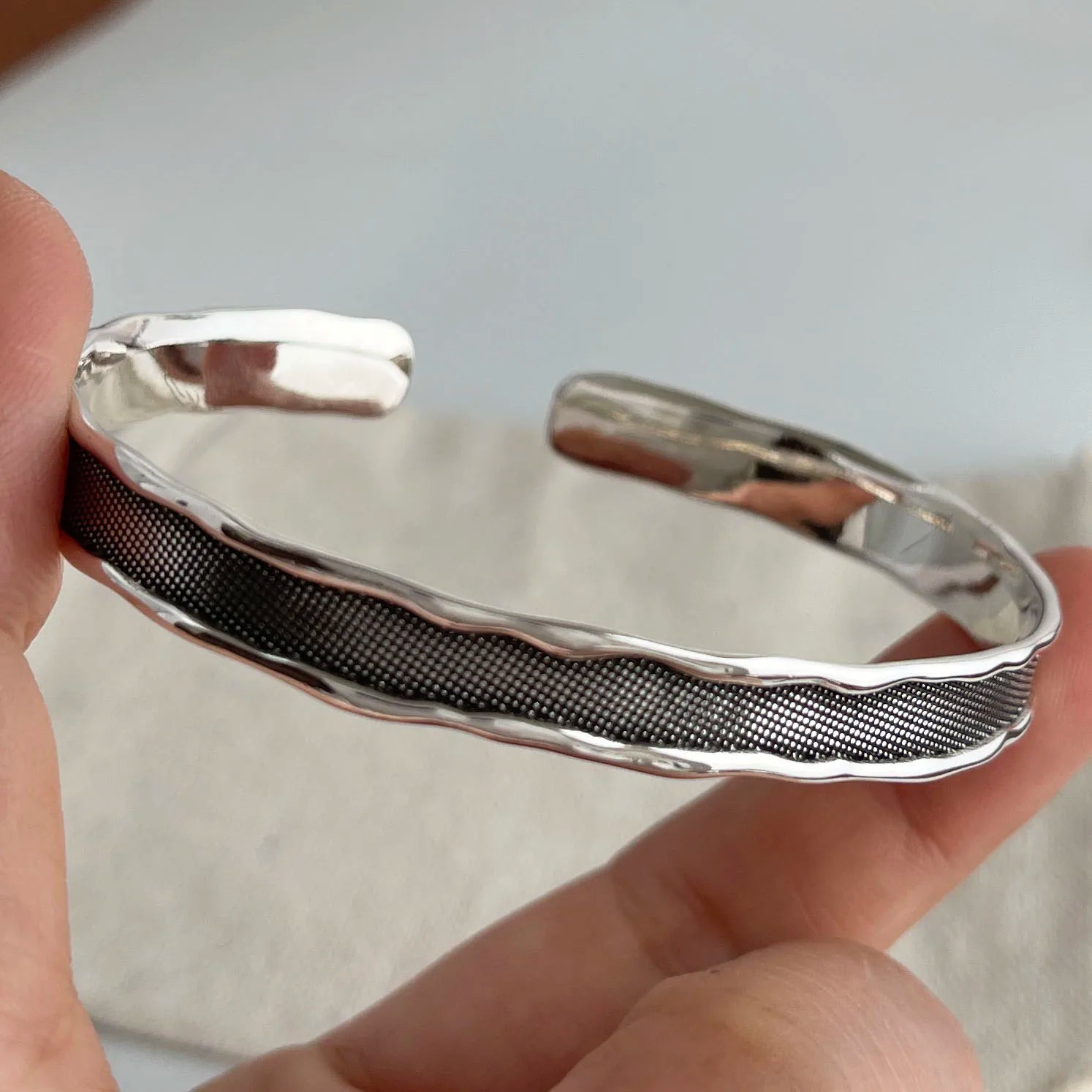 925 Sterling Silver Adjustable Pattern Bracelet