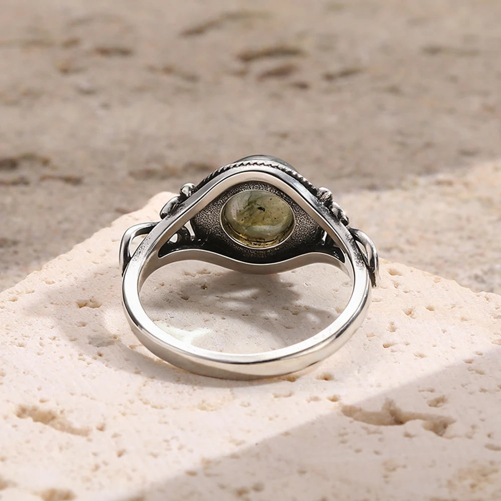 925 Sterling Silver Ring with Natural 8mm Stone of Your Choice