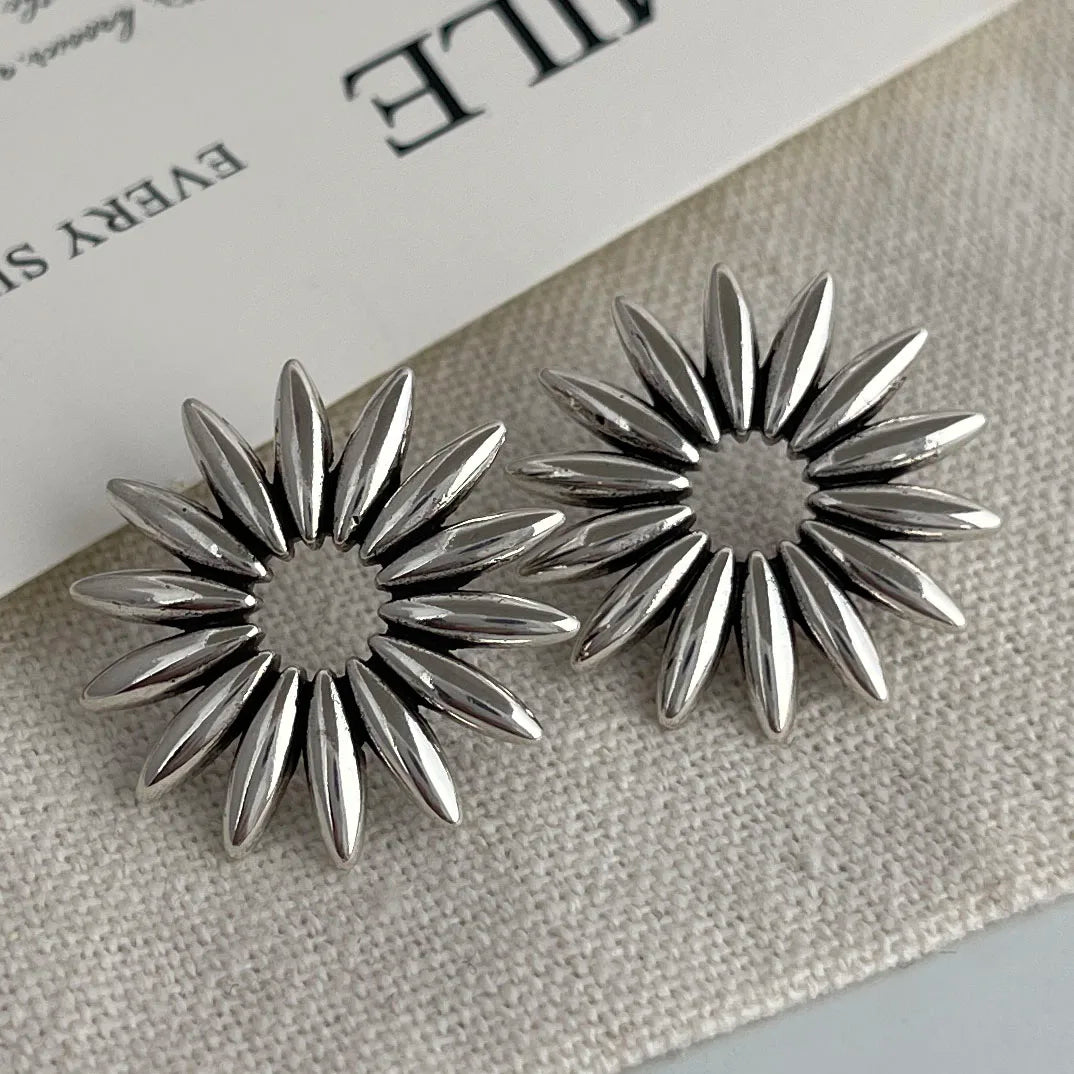 925 Sterling Silver Flower Stud Earrings