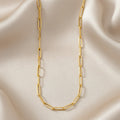 Gold Plated Link Chain Necklace in 925 Sterling Silver