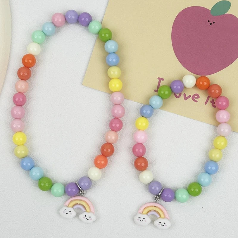 Sweet Cartoon Cat Pet Necklace: Handmade Beaded Adjustable for Small Dogs & Cats - Adorable Kitten Charm Pendant for Small Pets