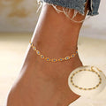 Gold Plated Stainless Steel Evil Eye Anklet