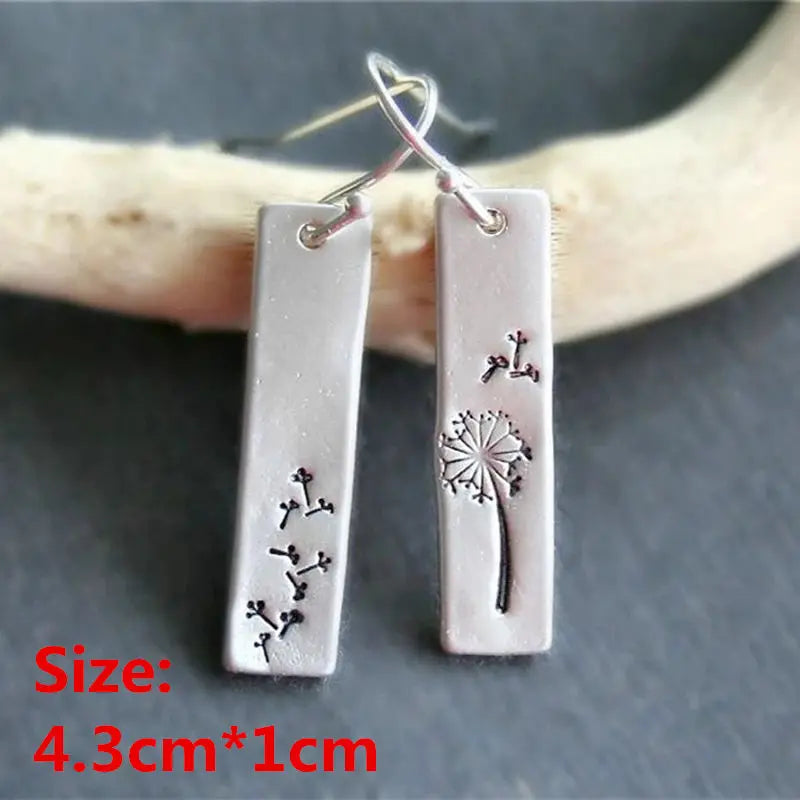 Unique Collection of Zinc Alloy Resin Dangle Earrings - Geometric Asymmetric Boho Trendy
