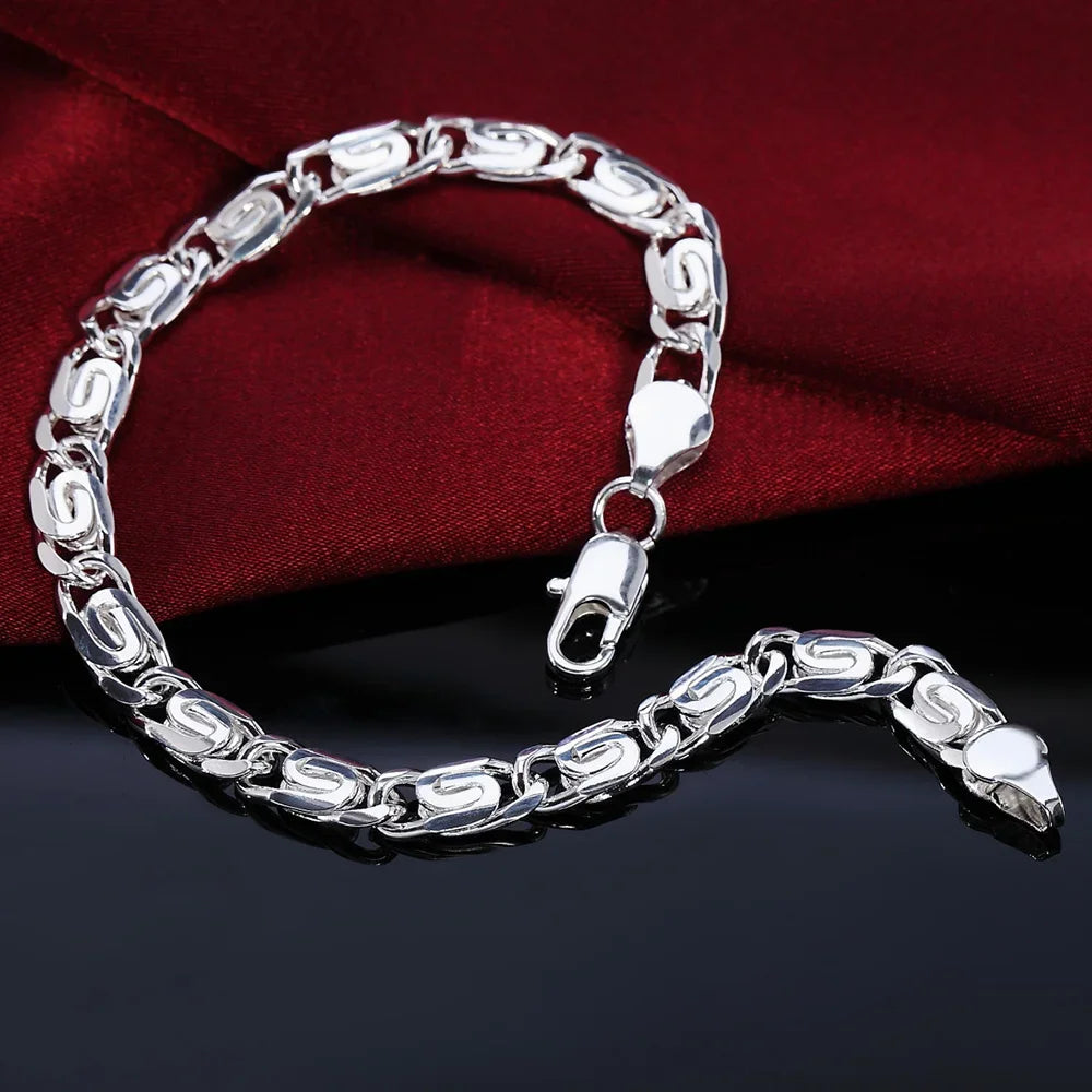 Selection of 925 Sterling Silver Chain Bracelets