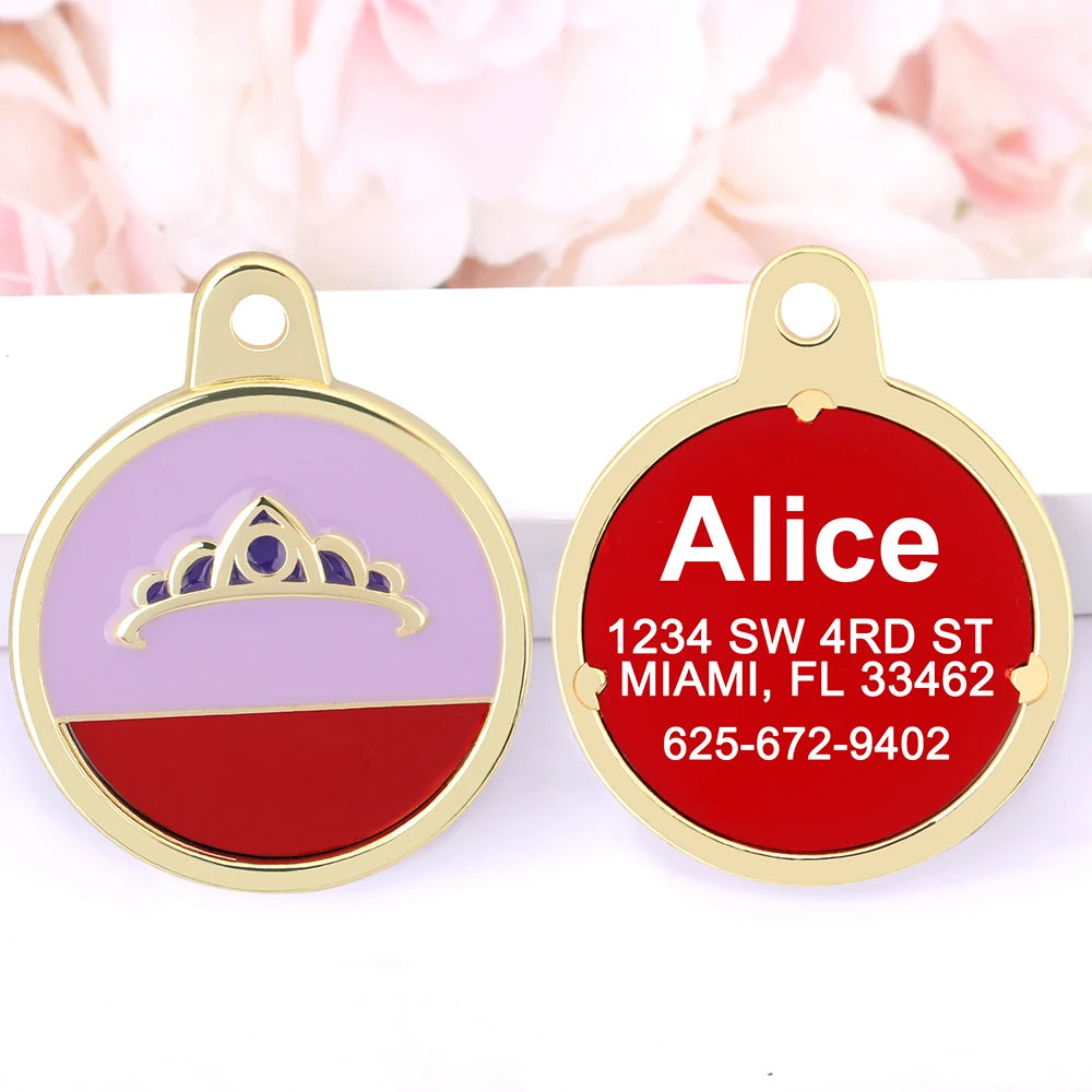 Metal Dog ID Tag Custom Engraved Choose Your Style