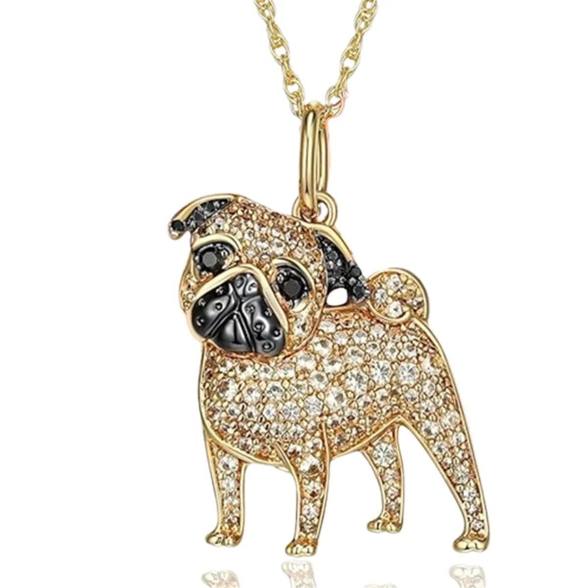 Collection of Dog Pendant Necklaces VARIOUS BREEDS Made with Zinc Alloy & CZ Diamonds