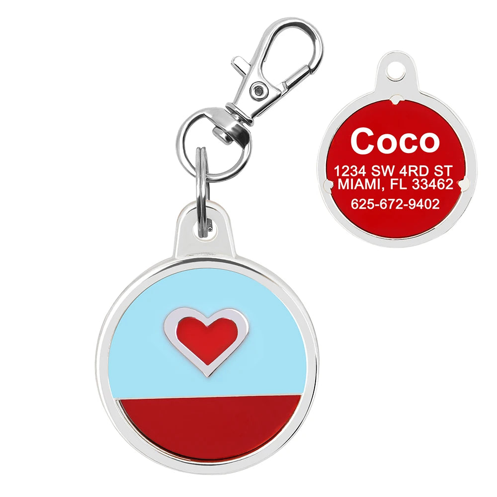 Metal Dog ID Tag Custom Engraved Choose Your Style