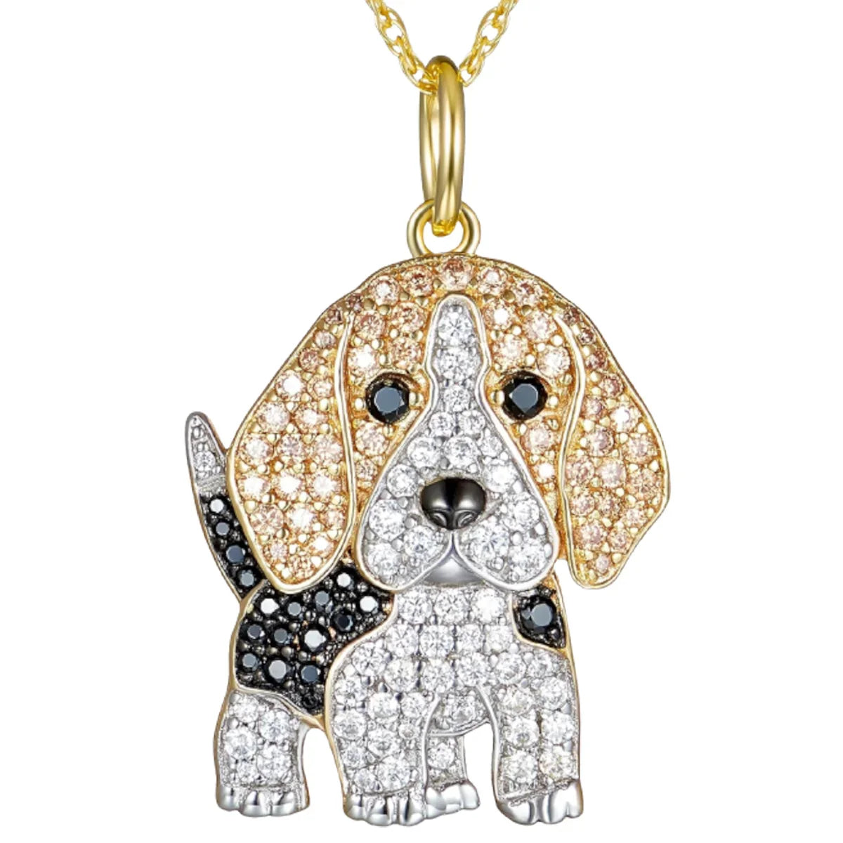 Collection of Dog Pendant Necklaces VARIOUS BREEDS Made with Zinc Alloy & CZ Diamonds