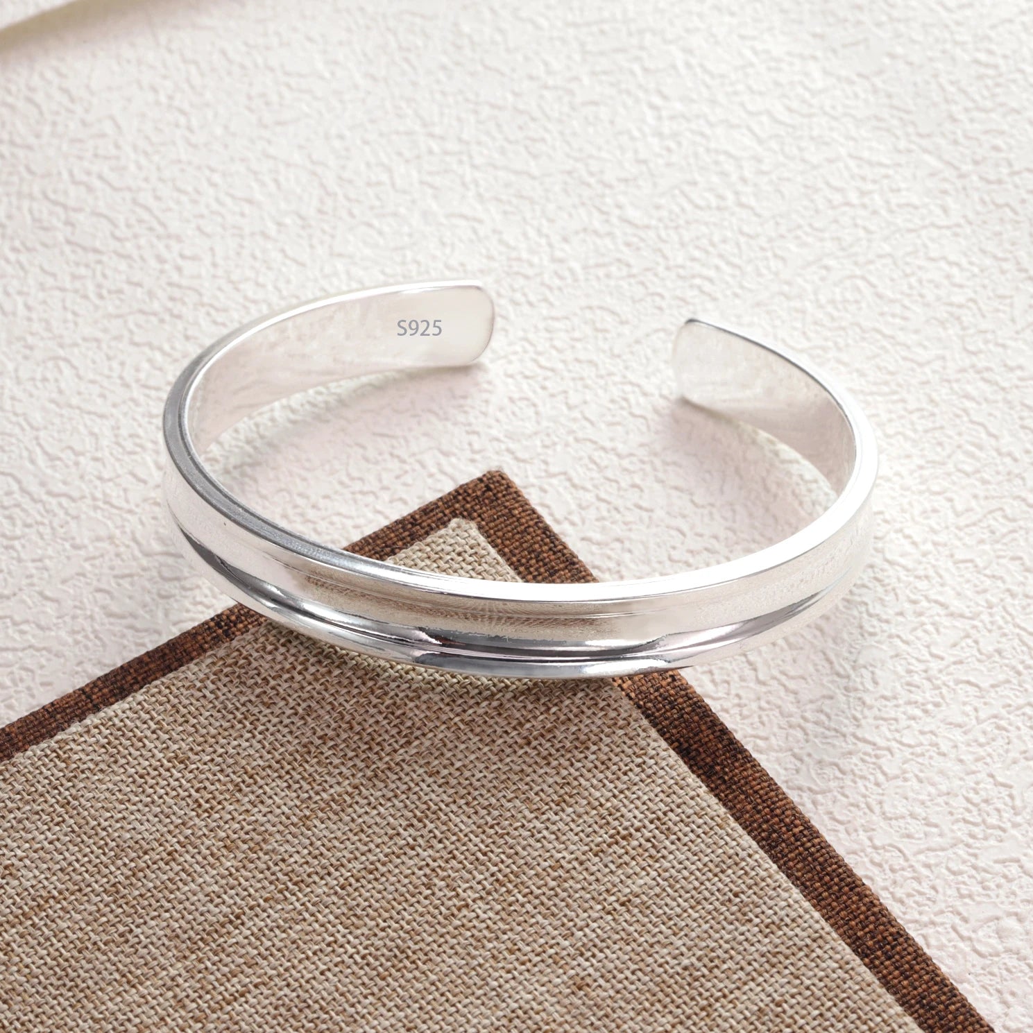 925 Sterling Silver Adjustable Cuff Bracelets Selection