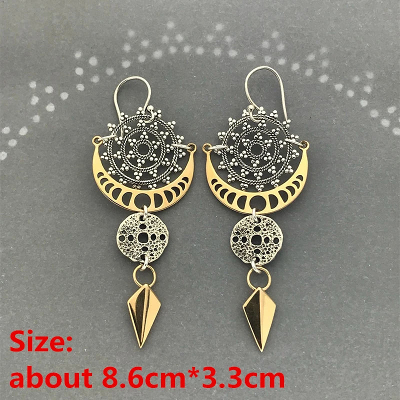 Unique Collection of Zinc Alloy Resin Dangle Earrings - Geometric Asymmetric Boho Trendy