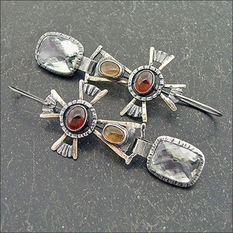 Unique Collection of Zinc Alloy Resin Dangle Earrings - Geometric Asymmetric Boho Trendy