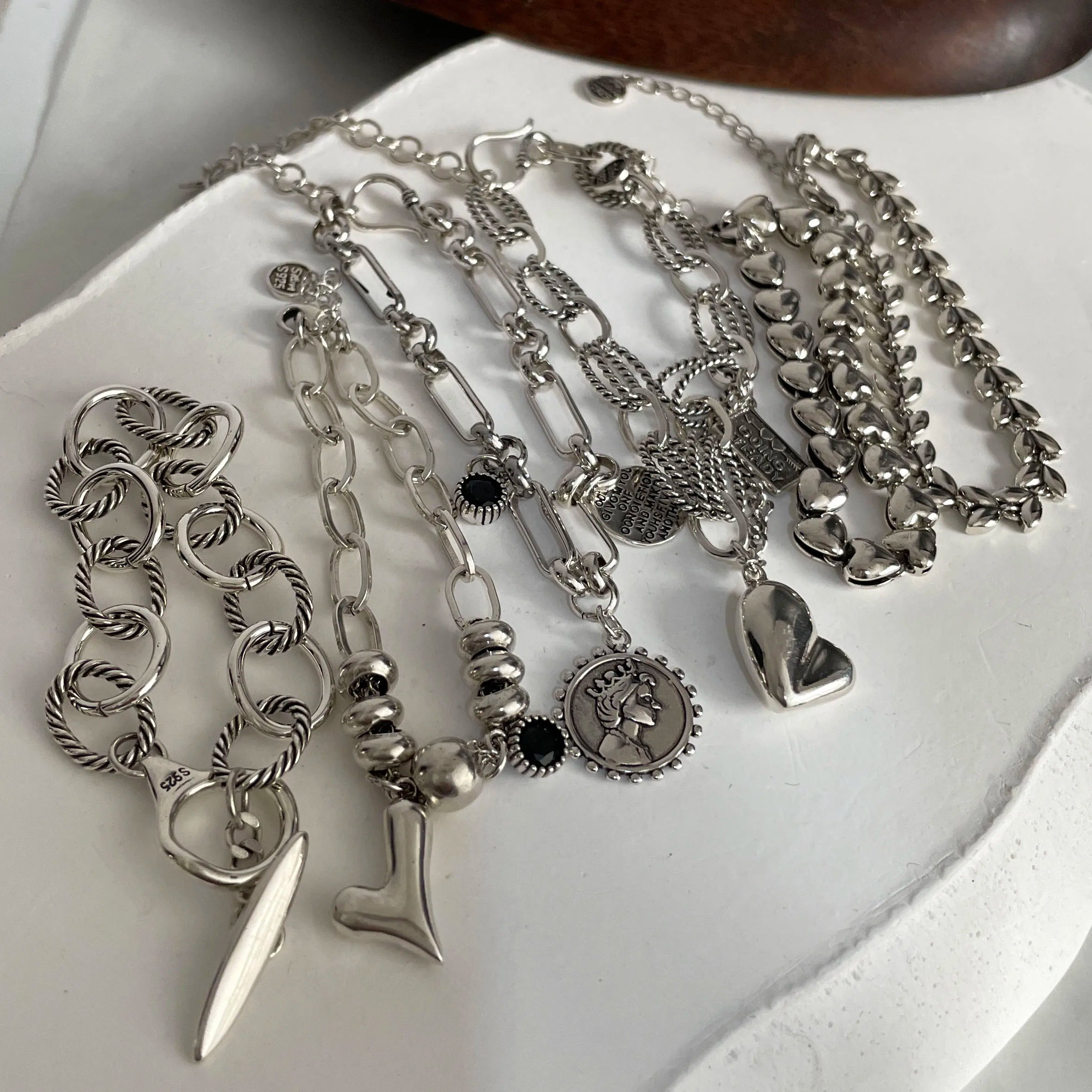 Solid 925 Sterling Silver Bracelets Selection