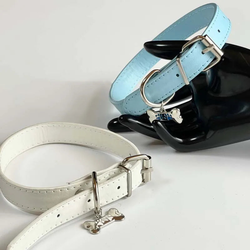 Y2K Punk Dog Claw Bone Choker PU Leather Necklace